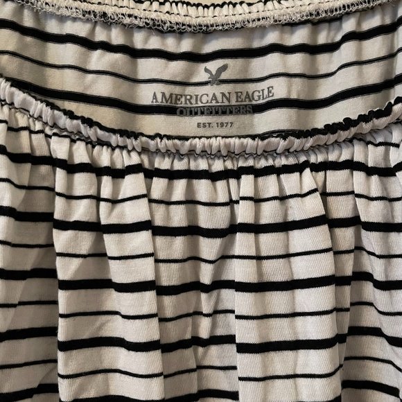 AMERICAN EAGLE Striped Off-Shoulder Top Size Small - Picture 2 of 3
